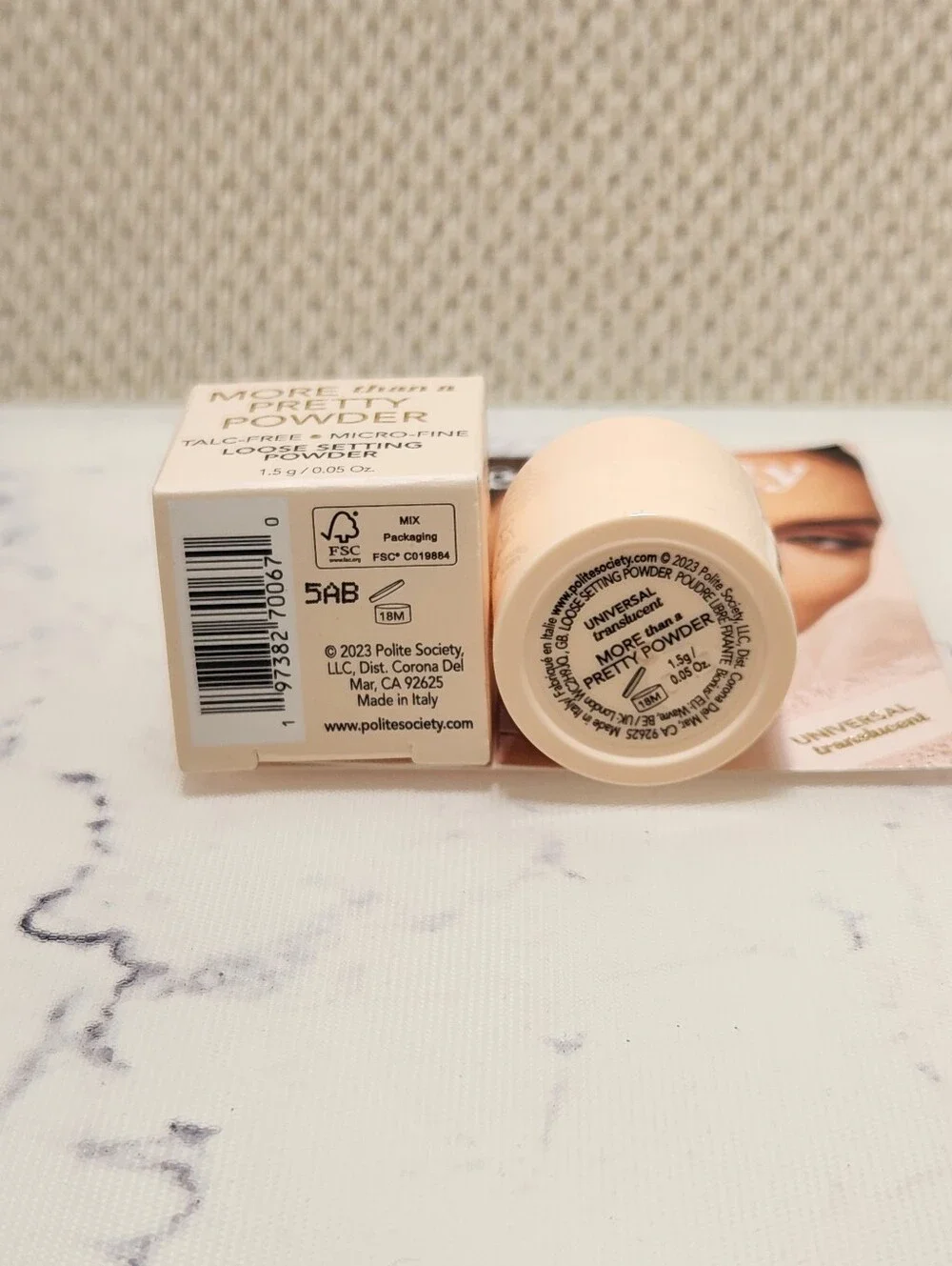 Polite Society More Loose Setting Powder Universal Translucent Mini Travel Size